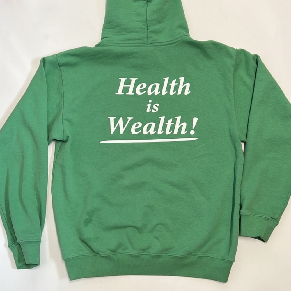 Sporty & Rich Health is Wealth Hoodie in Green
